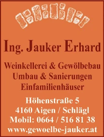Print-Anzeige von: Jaucker, Erhard, Vinotheke