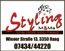 Print-Anzeige von: Friseur Styling M&Ms - M. Kimmeswenger