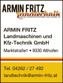 Print-Anzeige von: Fritz Armin, Landmaschinen und KFZ Technik