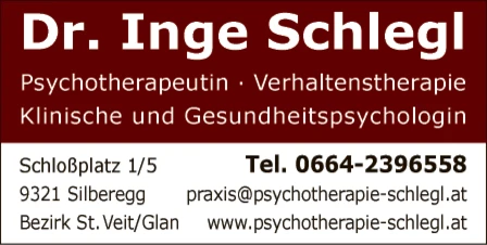 Print-Anzeige von: Schlegl, Inge, Dr.