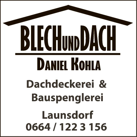 Print-Anzeige von: Khola Daniel, Dachdecker und Spengler Print-Anzeige von: Khola Daniel, Dachdecker und Spengler
