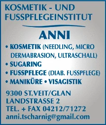Print-Anzeige von: Bergmoser, Anni, Fußpflege
