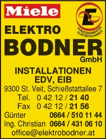 Print-Anzeige von: Bodner Elektro