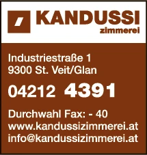 Print-Anzeige von: Kandussi Dachdeckungs GmbH Print-Anzeige von: Kandussi Dachdeckungs GmbH
