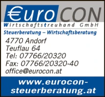 Print-Anzeige von: EUROCON Wirtschaftstreuhand SteuerberatungsgesmbH