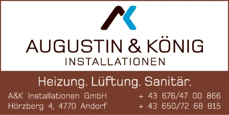 Print-Anzeige von: A&K Installationen GmbH, Installationen