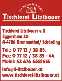 Print-Anzeige von: Tischlerei Litzlbauer e.U.