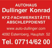 Print-Anzeige von: Dullinger, Konrad, Autohandel