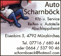 Print-Anzeige von: Auto Scharnböck, Kfz-Handel