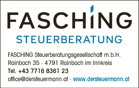 Print-Anzeige von: Fasching SteuerberatungsgesmbH, Wirtschaftstreuhänder / Steuerberater