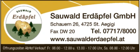 Print-Anzeige von: Sauwald Erdäpfel GmbH Print-Anzeige von: Sauwald Erdäpfel GmbH