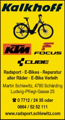 Print-Anzeige von: Schlewitz, Martin, Radsportfachgeschäft