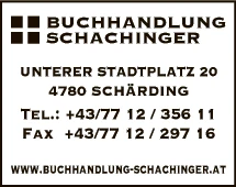 Print-Anzeige von: Schachinger Buchhandlung, Buchhandlung