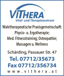 Print-Anzeige von: Vithera: Vital- u. Therapiezentrum, Physio, Ergo, Osteopathie, Massagen
