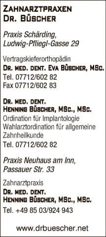 Print-Anzeige von: Zahnarztpraxen Dr. Büscher