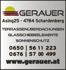 Print-Anzeige von: GH Sonnenschutz, Gerauer Herbert, Sonnenschutz