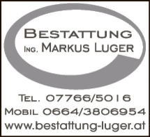 Print-Anzeige von: Bestattung Ing. Markus Luger KG, Bestattungsunternehmen
