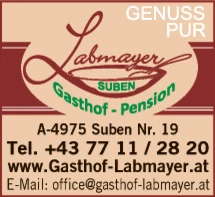 Print-Anzeige von: Labmayer, Gasthof, Pension