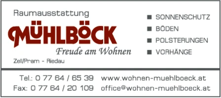 Print-Anzeige von: Mühlböck Raumausstattung Büro & Werkstatt