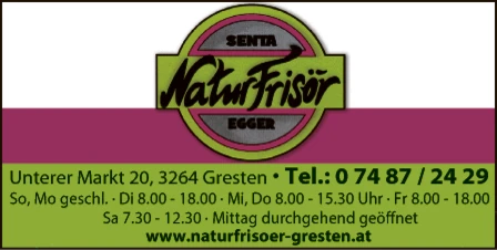 Print-Anzeige von: Naturfrisör Senta Egger