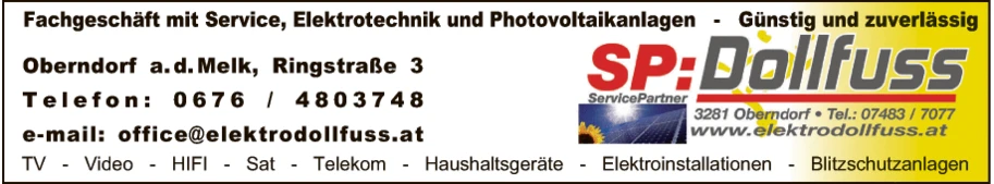 Print-Anzeige von: Elektro Dollfuß GmbH, Elektro