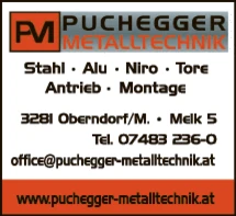 Print-Anzeige von: Puchegger Metalltechnik GMBH