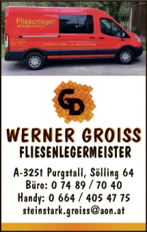 Print-Anzeige von: Groiß, Werner, Fliesenleger
