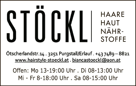 Print-Anzeige von: Stöckl, Bianca, Friseurin