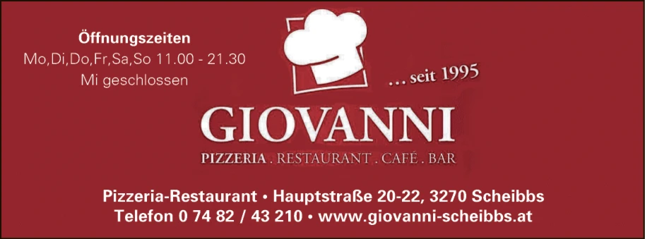 Print-Anzeige von: Giovanni, Pizzeria