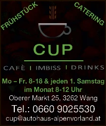 Print-Anzeige von: Cup GmbH, Cafe