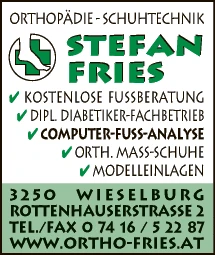 Print-Anzeige von: Fries, Stefan, Orthopädie