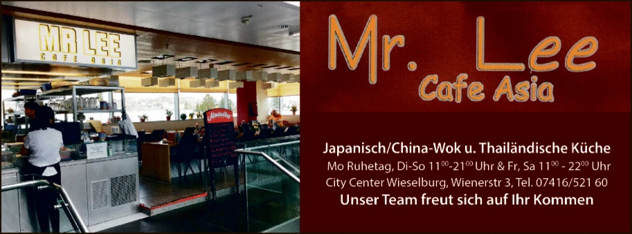 Print-Anzeige von: Wei LEI KG, Cafe Print-Anzeige von: Wei LEI KG, Cafe