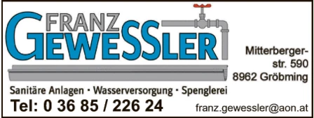 Print-Anzeige von: Gewessler, Franz, Sanitäre Anlagen