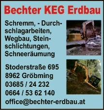 Print-Anzeige von: Bechter KEG, Erdbau