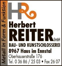 Print-Anzeige von: Reiter Herbert GmbH, Schlossereien