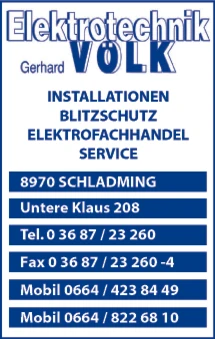 Print-Anzeige von: Völk, Gerhard jun., Elektrotechnik Print-Anzeige von: Völk, Gerhard jun., Elektrotechnik