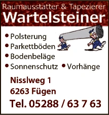Print-Anzeige von: Wartelsteiner, Helmut, Tapezierer - Raumausstatter