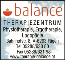 Print-Anzeige von: Therapiezentrum Balance