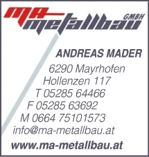 Print-Anzeige von: MA Metallbau GmbH