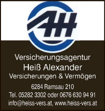 Print-Anzeige von: Heiß, Alexander, Versicherungsagentur