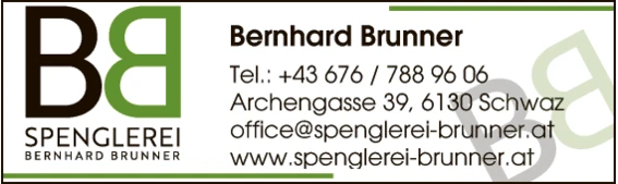 Print-Anzeige von: Brunner, Bernhard, Spenglerei