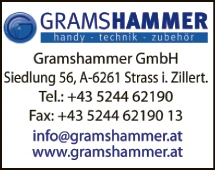 Print-Anzeige von: Gramshammer GmbH, Handyzubehör
