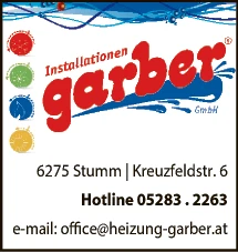 Print-Anzeige von: Garber, Peter, Installateurmeister