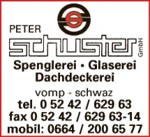 Print-Anzeige von: Schuster Peter GmbH, Spenglereien