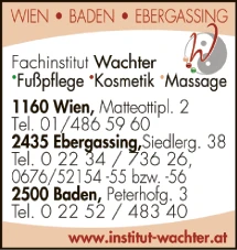 Print-Anzeige von: Wachter, Iris, Fußpflege