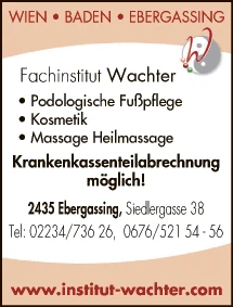 Print-Anzeige von: Wachter, Iris, Fußpflege