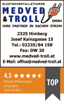 Print-Anzeige von: Medved Ing & Troll GmbH Elektroinstallationen, Elektroinstallationsunternehmen