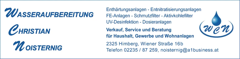 Print-Anzeige von: Noisternig, Christian, Wasseraufbereitung u -reinigung