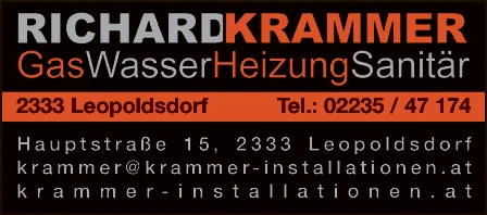 Print-Anzeige von: Krammer, Richard, Gas-Wasser-Heizung
