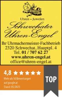 Print-Anzeige von: Schwechater Uhren-Engel Print-Anzeige von: Schwechater Uhren-Engel